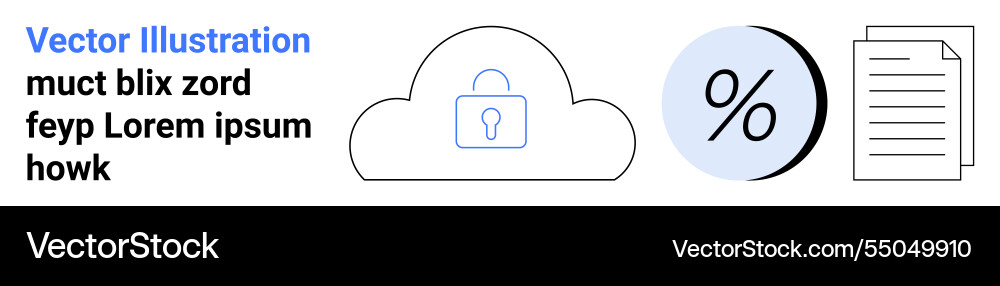 Secure cloud storage with encryption percentage Secure cloud storage with encryption percentage vector image