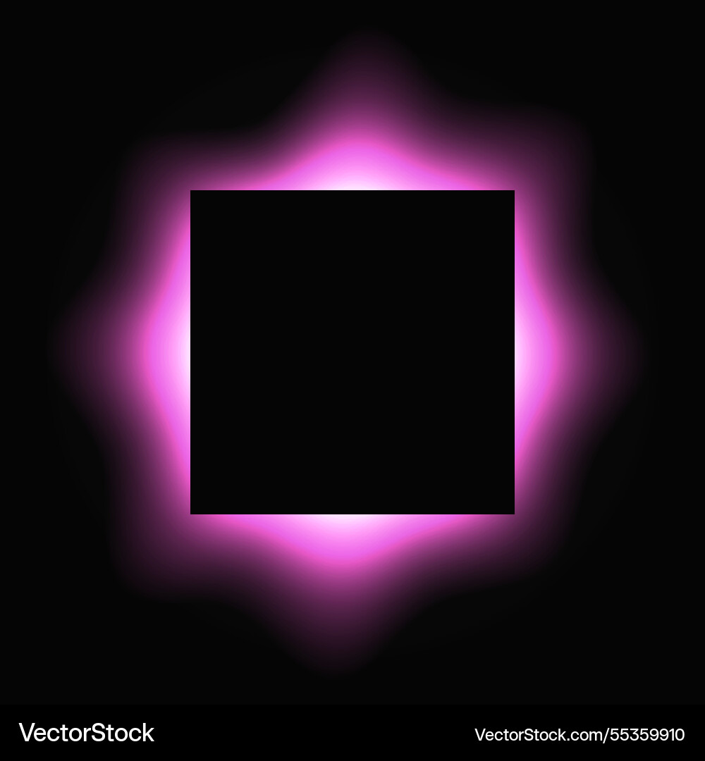 Square illuminate light frame with color gradient Square illuminate light frame with color gradient vector image