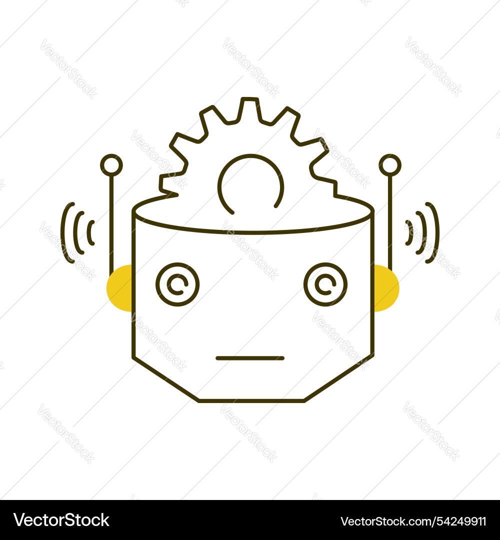 Ai-powered automation robot avatar icon design ai Vector Image
