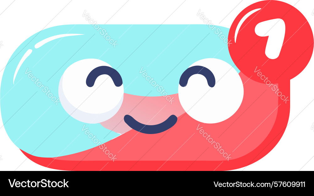 Animated notification alert pop-up icon design vector image