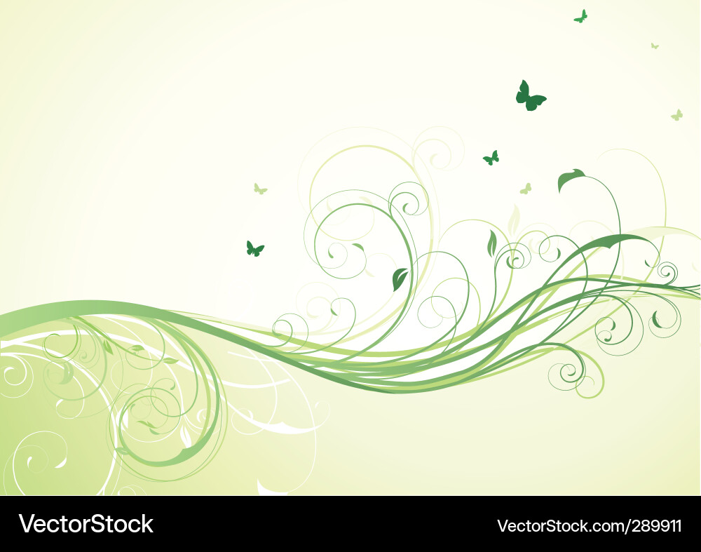 Elegant Floral Swirl Background Vector Image