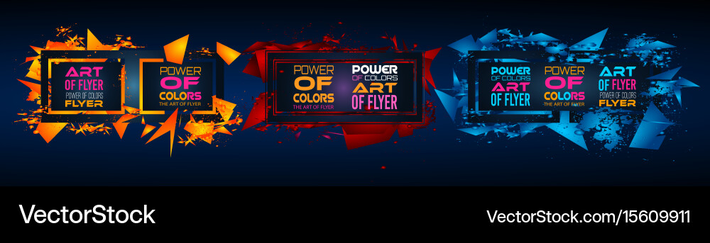 Futuristic frame art design with abstract shapes vector image