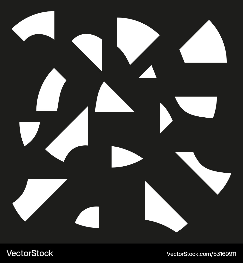 Geometric abstract pattern icon fragmented shapes Vector Image