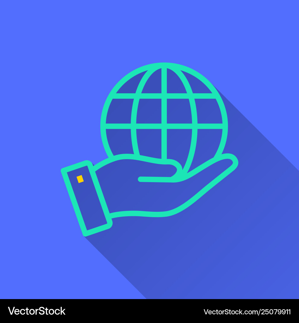 Globe - icon for graphic and web design vector image