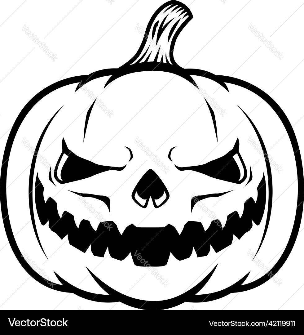 Halloween pumpkin design element for poster card Halloween pumpkin design element for poster card vector image