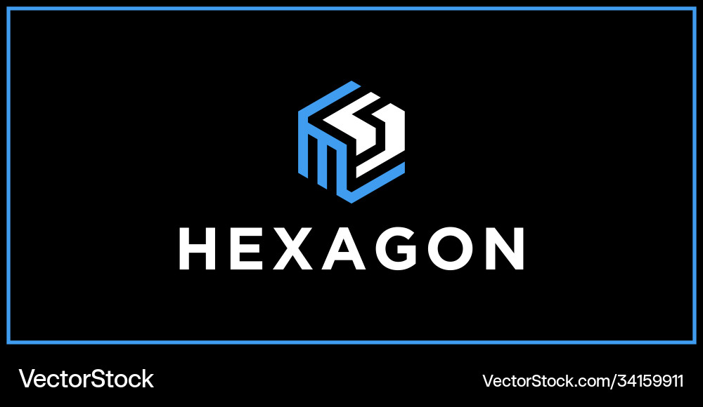 Ms hexagon logo design inspiration Ms hexagon logo design inspiration vektorbild