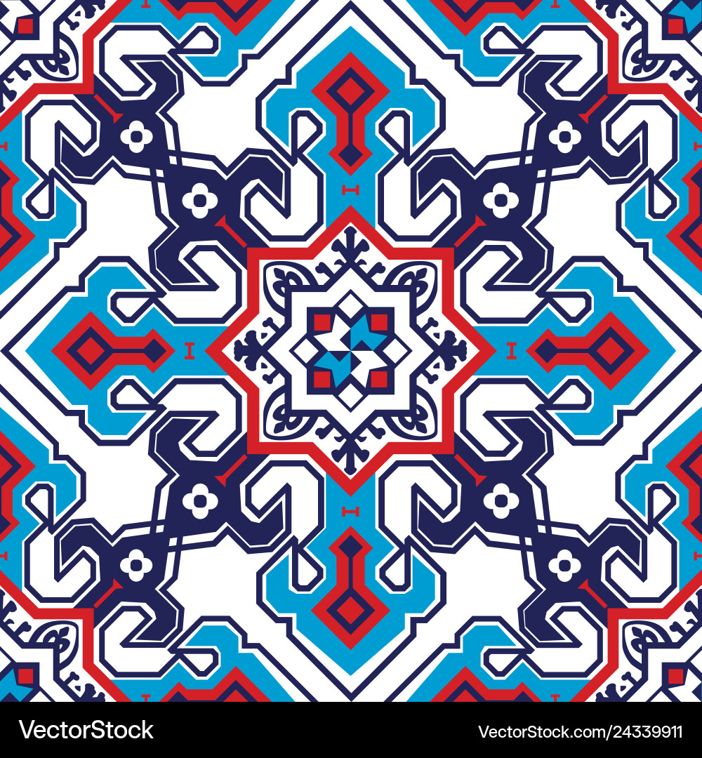 Pattern in the form of scandinavian tiles seamless vector image