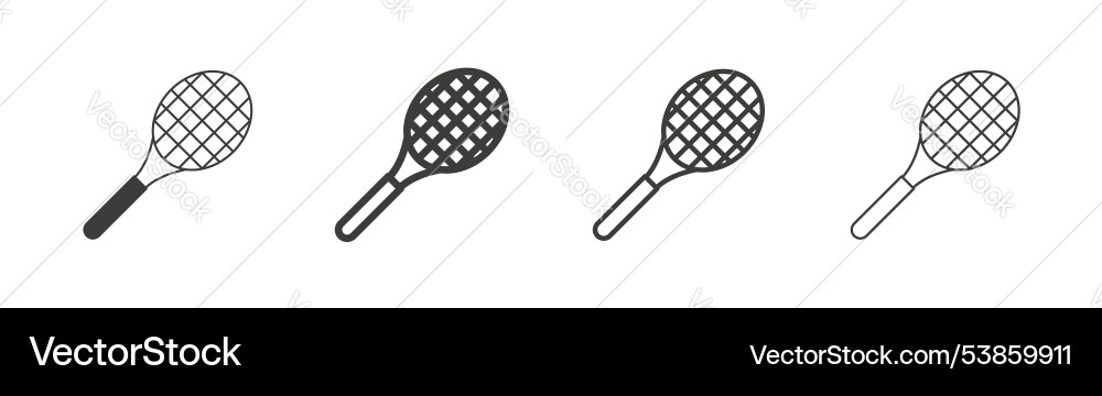 Racket icon set Vector Image