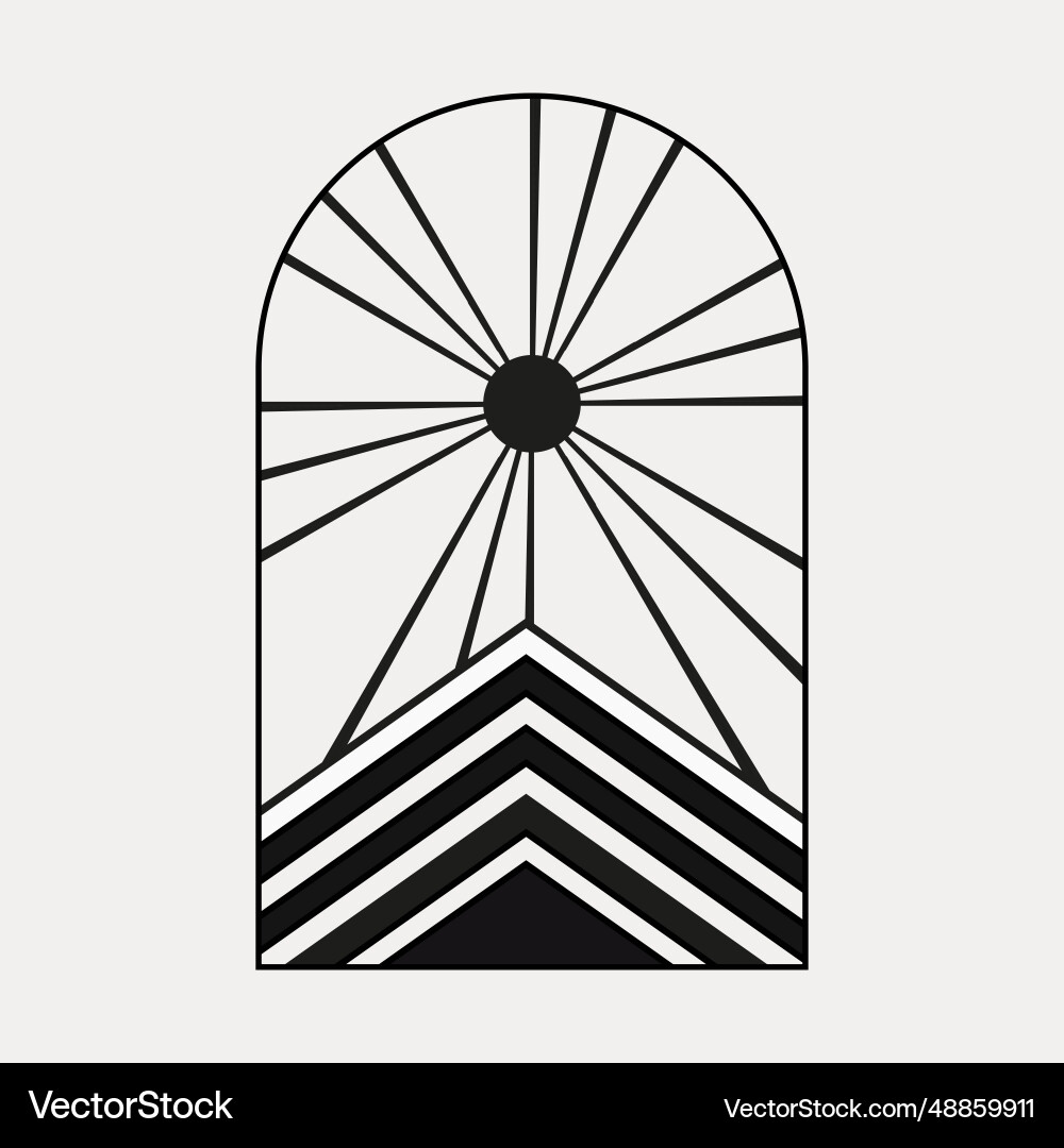 Sun sunburst mystical beams of light Sun sunburst mystical beams of light vector image