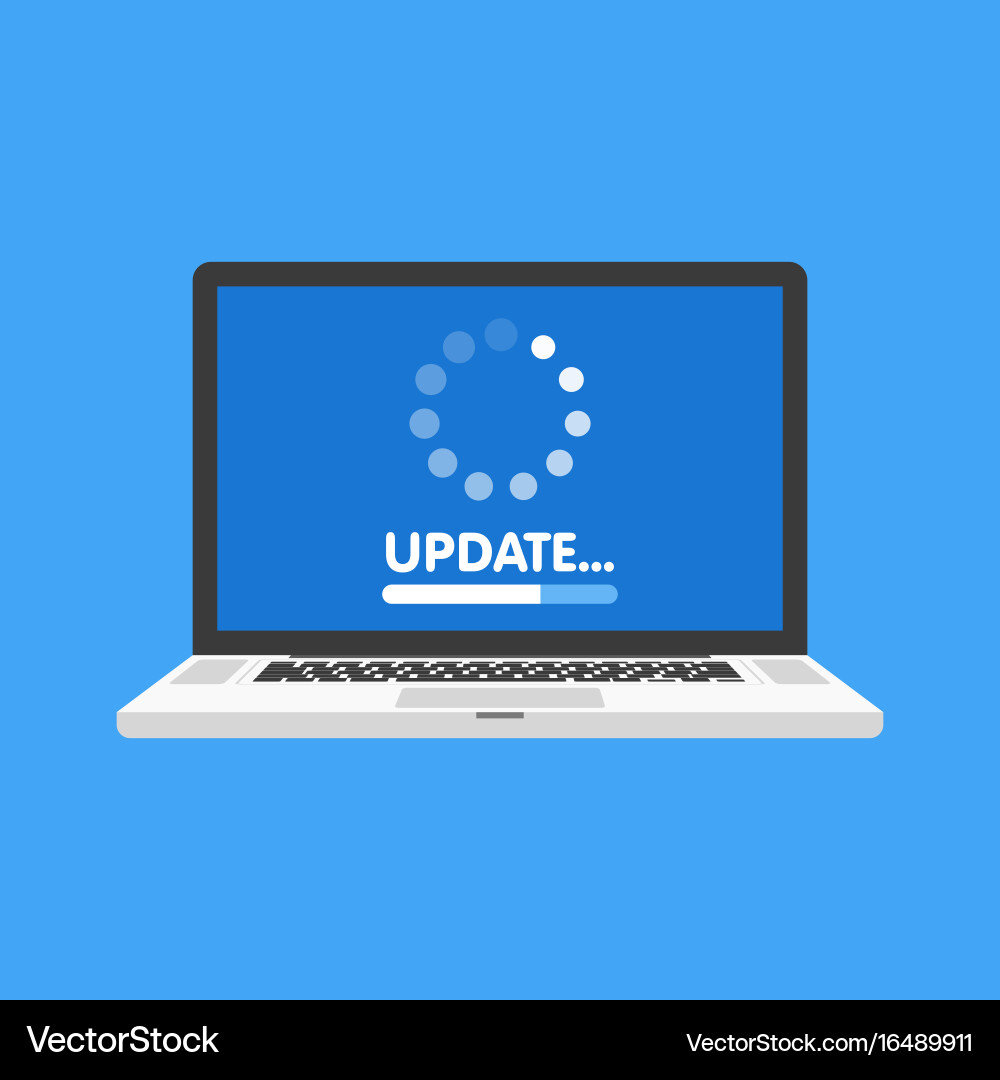 System software update and upgrade concept Vector Image