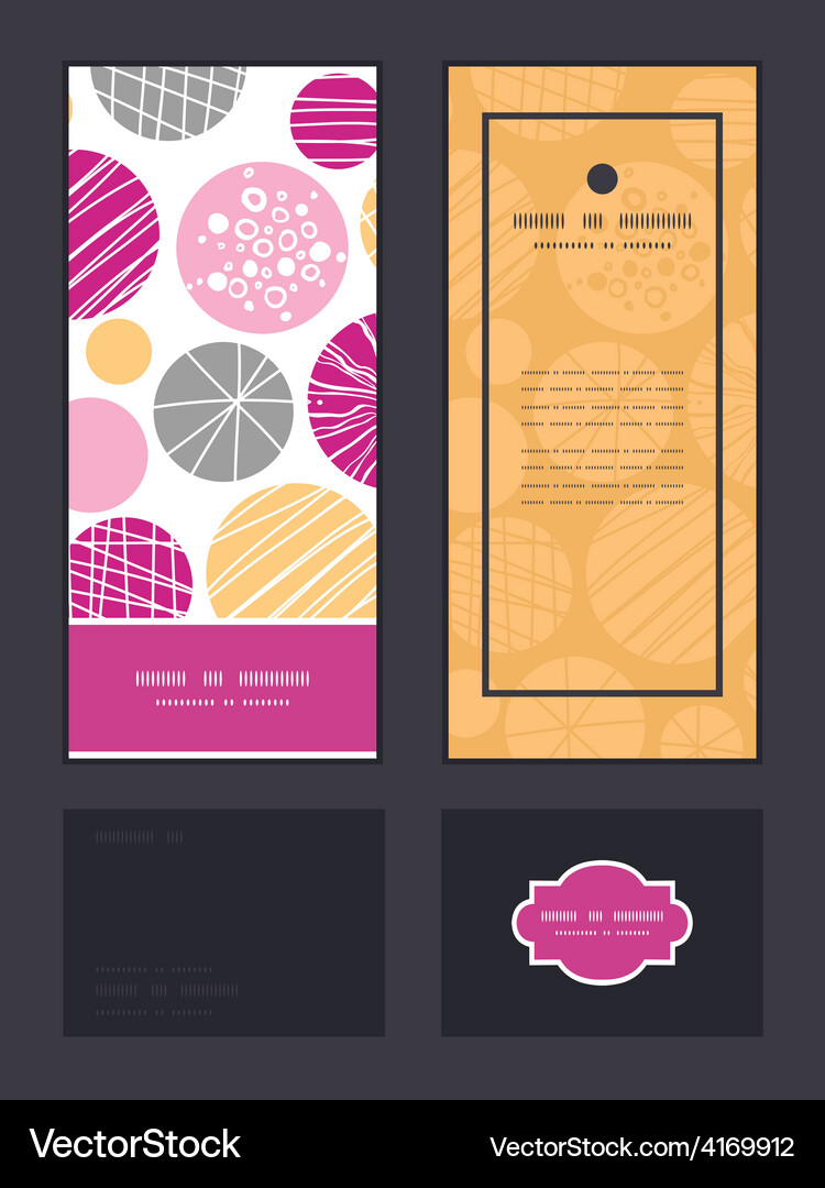 Abstract textured bubbles vertical frame Vector Image
