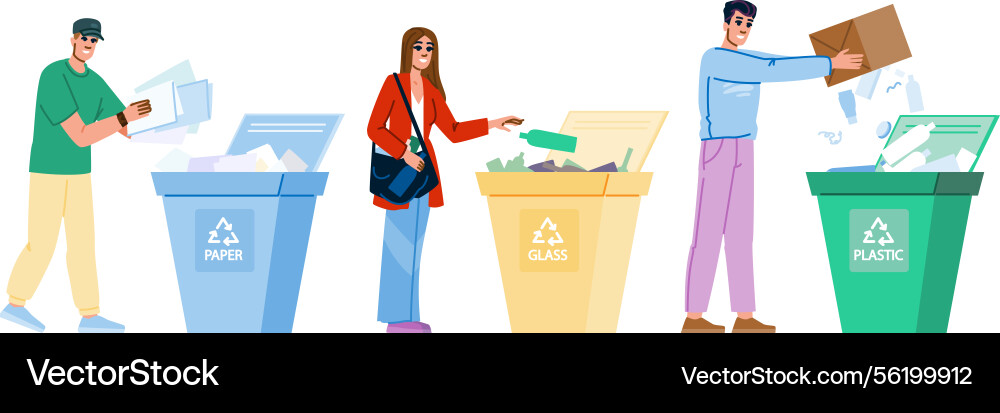 Composting sorting trash Composting sorting trash vector image