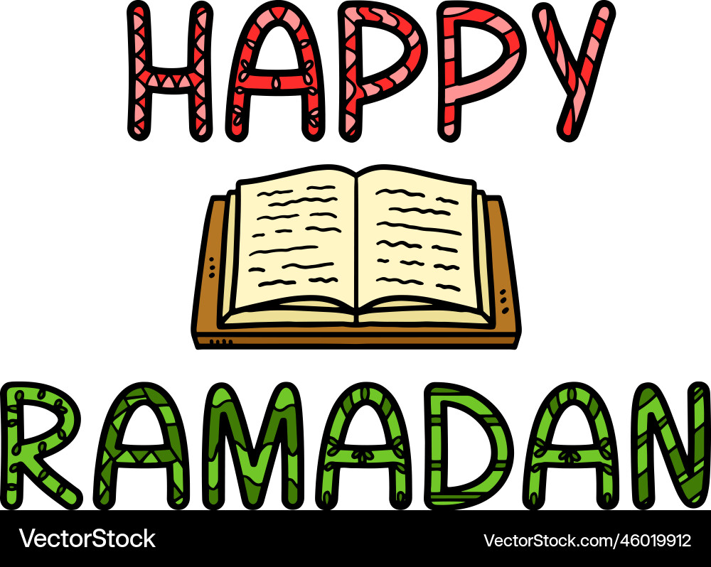 Happy ramadan Cartoon farbigen Clipart Happy ramadan Cartoon farbigen Clipart vektorbild