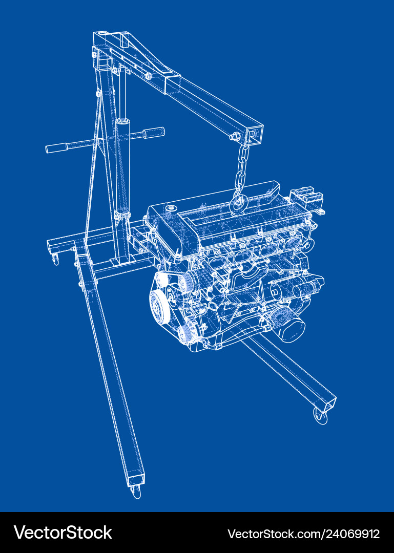 Motor-Hub mit Umriss Vektorbild
