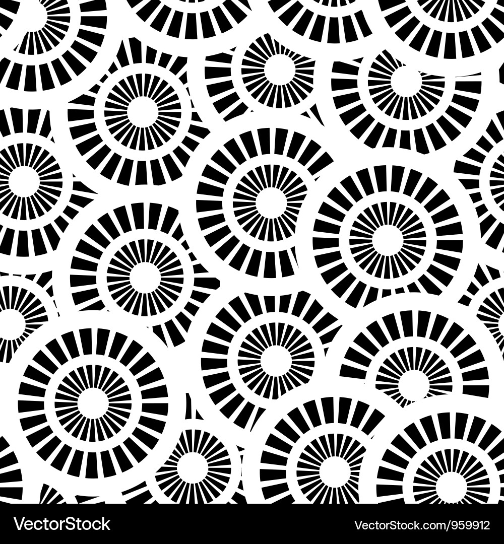 Seamless pattern with white and black circles Vector Image