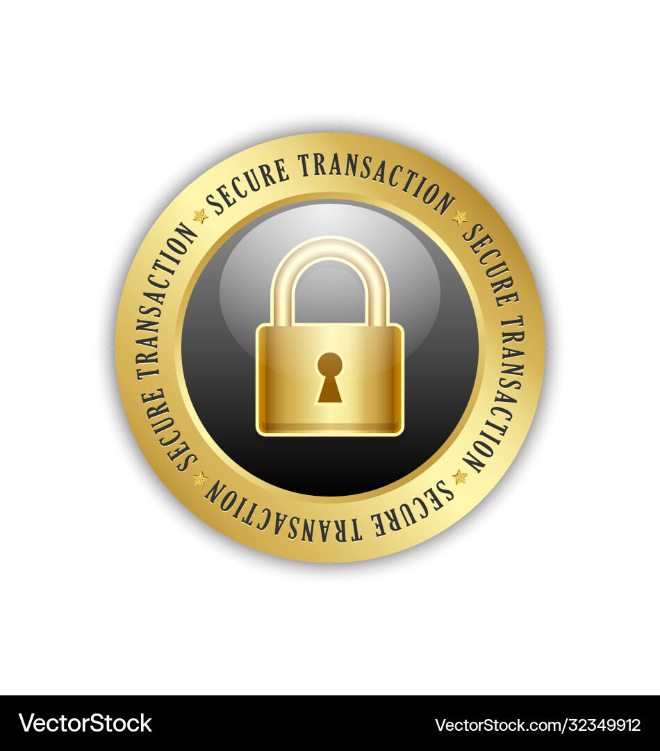 Secure transaction padlock icon suitable Secure transaction padlock icon suitable vector image
