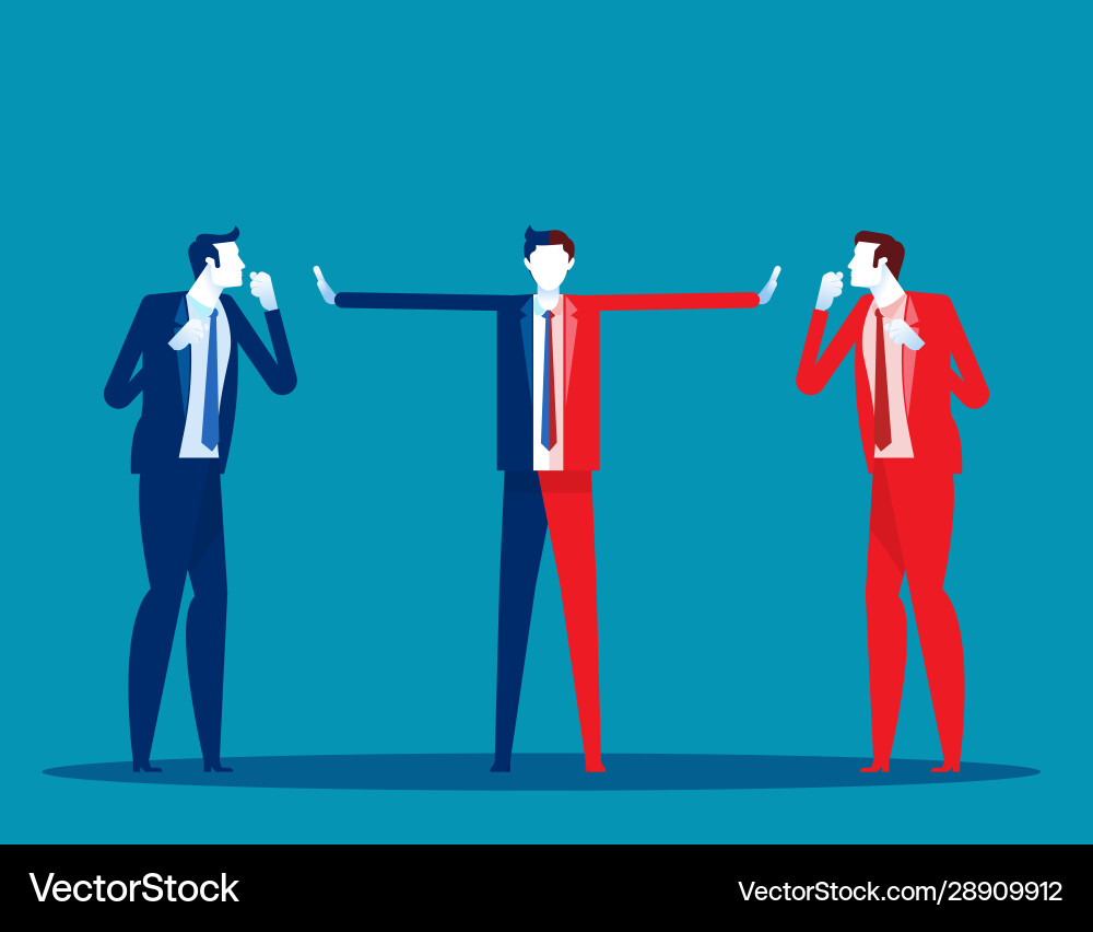 Serious trade tension or war concept vector image