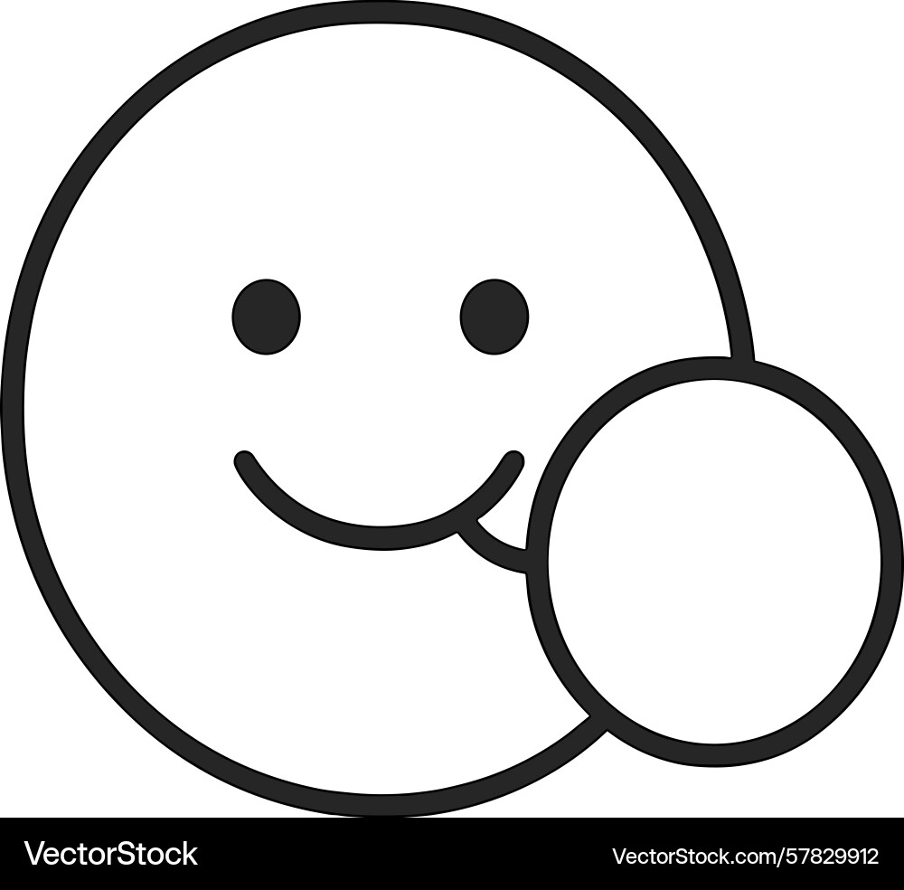 Simple smiling face with playful expression vector image