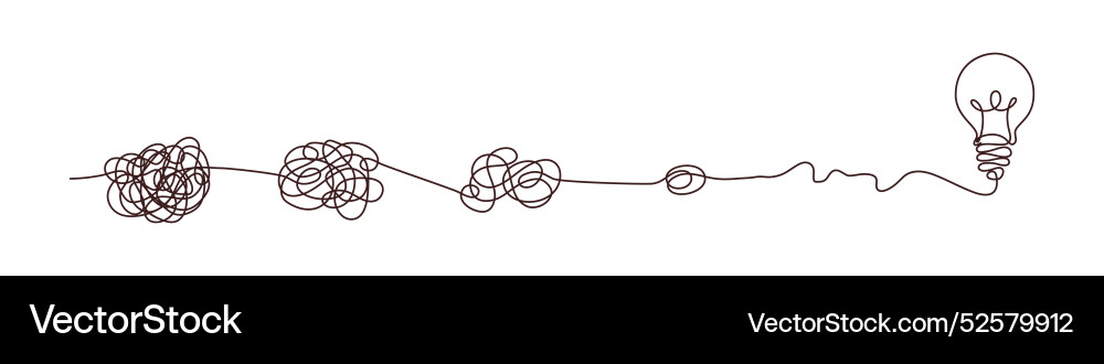 Solution concept of chaos in thoughts with hanging Solution concept of chaos in thoughts with hanging vector image