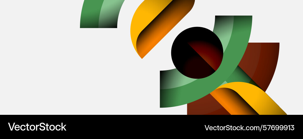 Abstract design features overlapping ribbons Vector Image