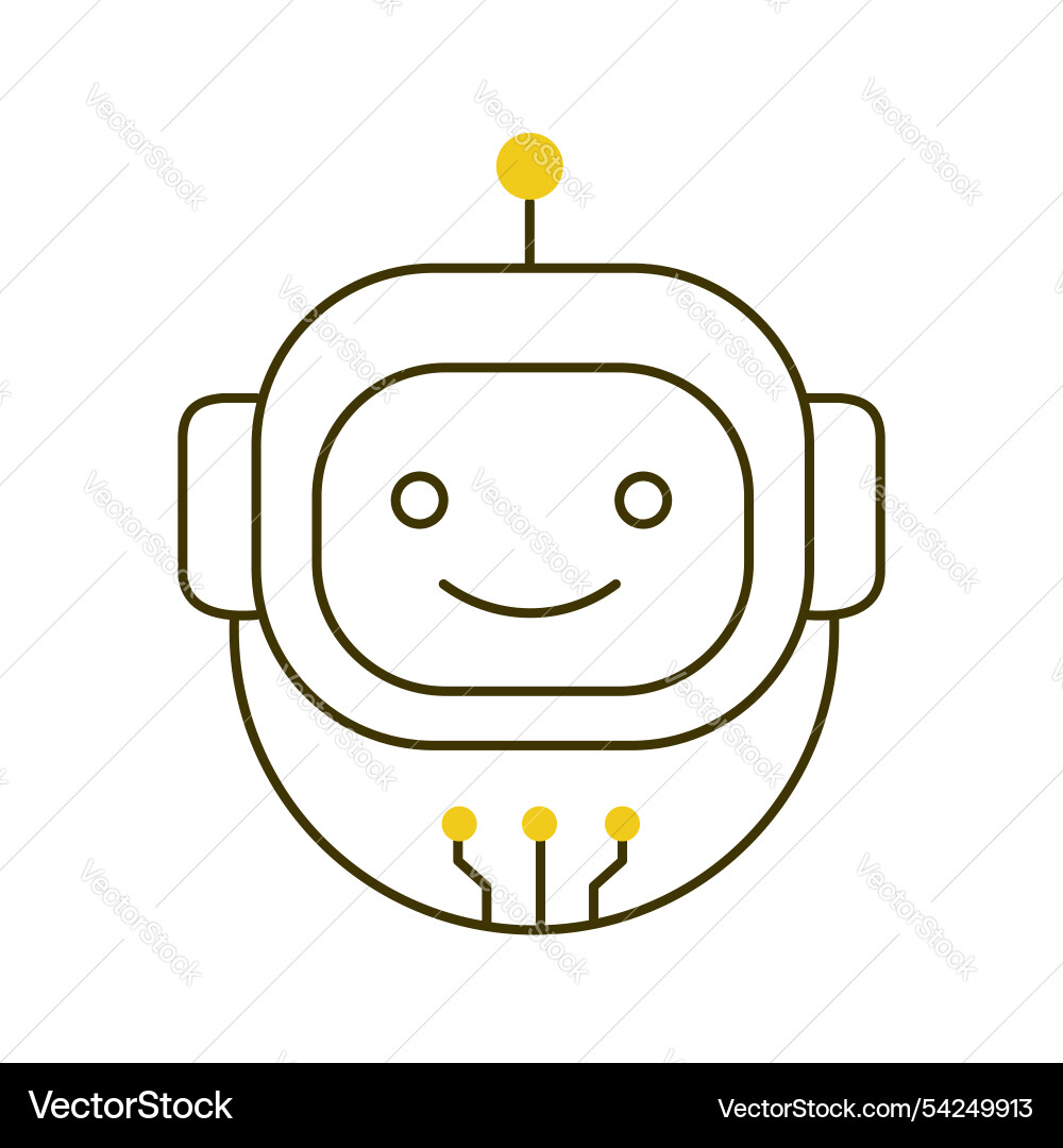 Ai robot avatar for automation solutions icon Vector Image