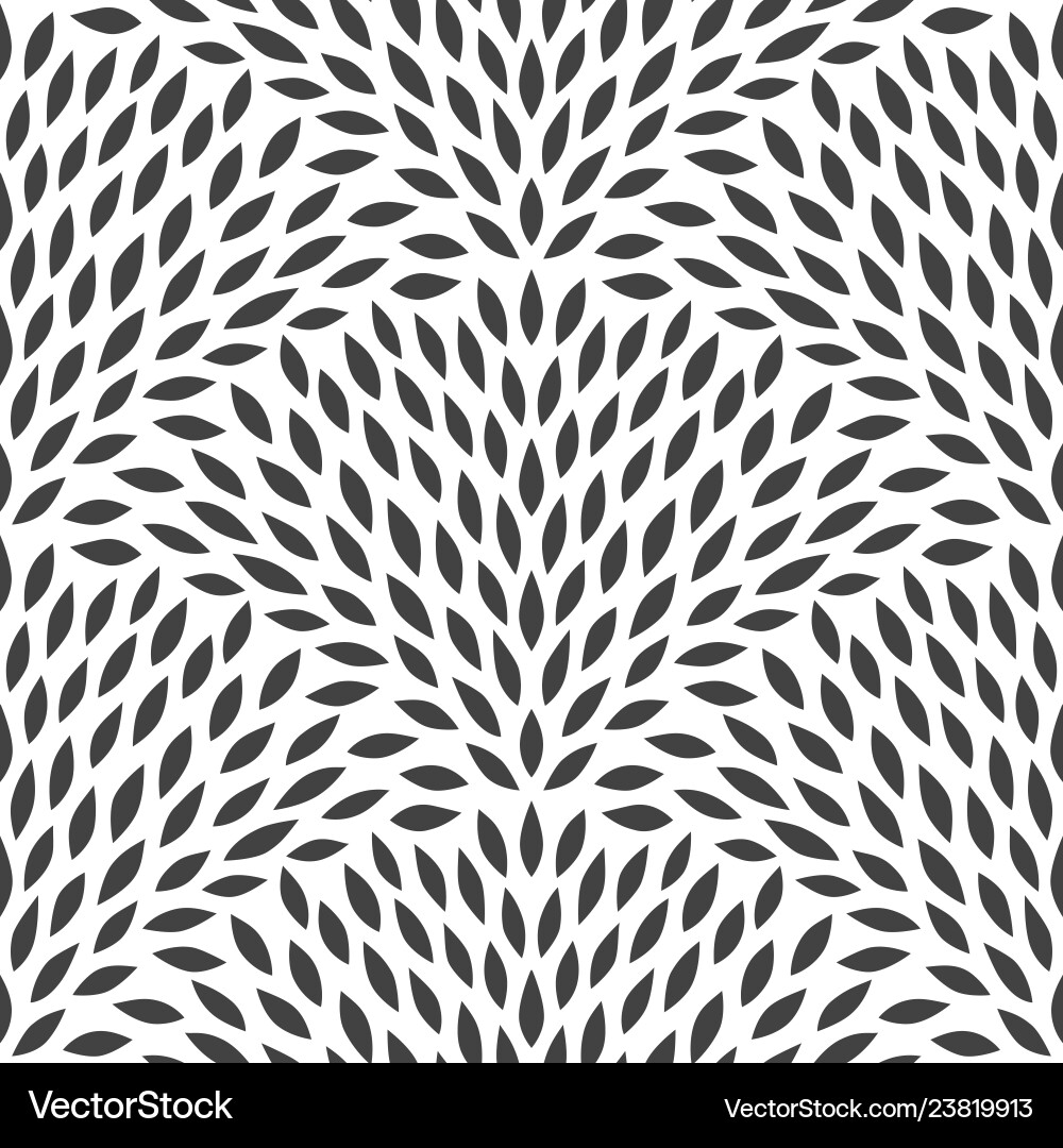 Black Leaf Seamless Pattern vector image