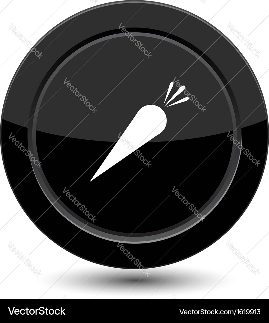 Button with carrot Vector Image