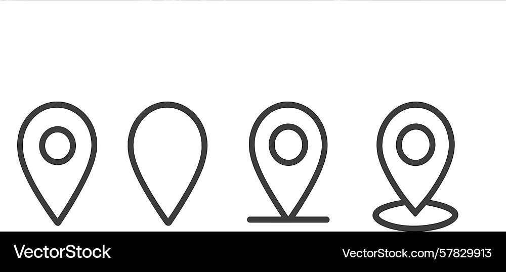 Collection of location pins in different styles Collection of location pins in different styles vector image