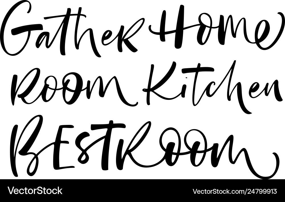 Gather home room kitchen best phrases vector image