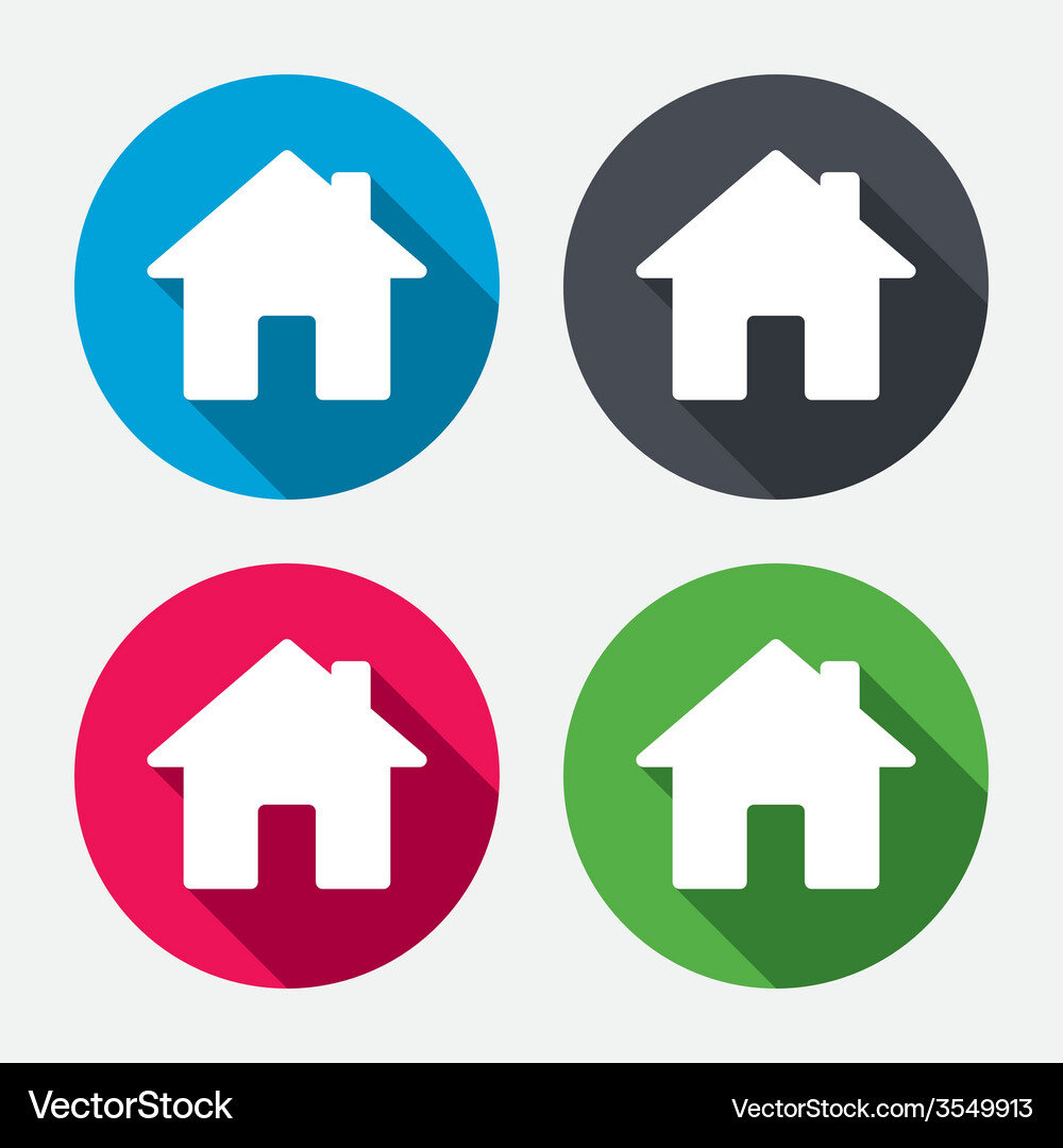 Home Icon Set - Navigation Buttons Vector Image