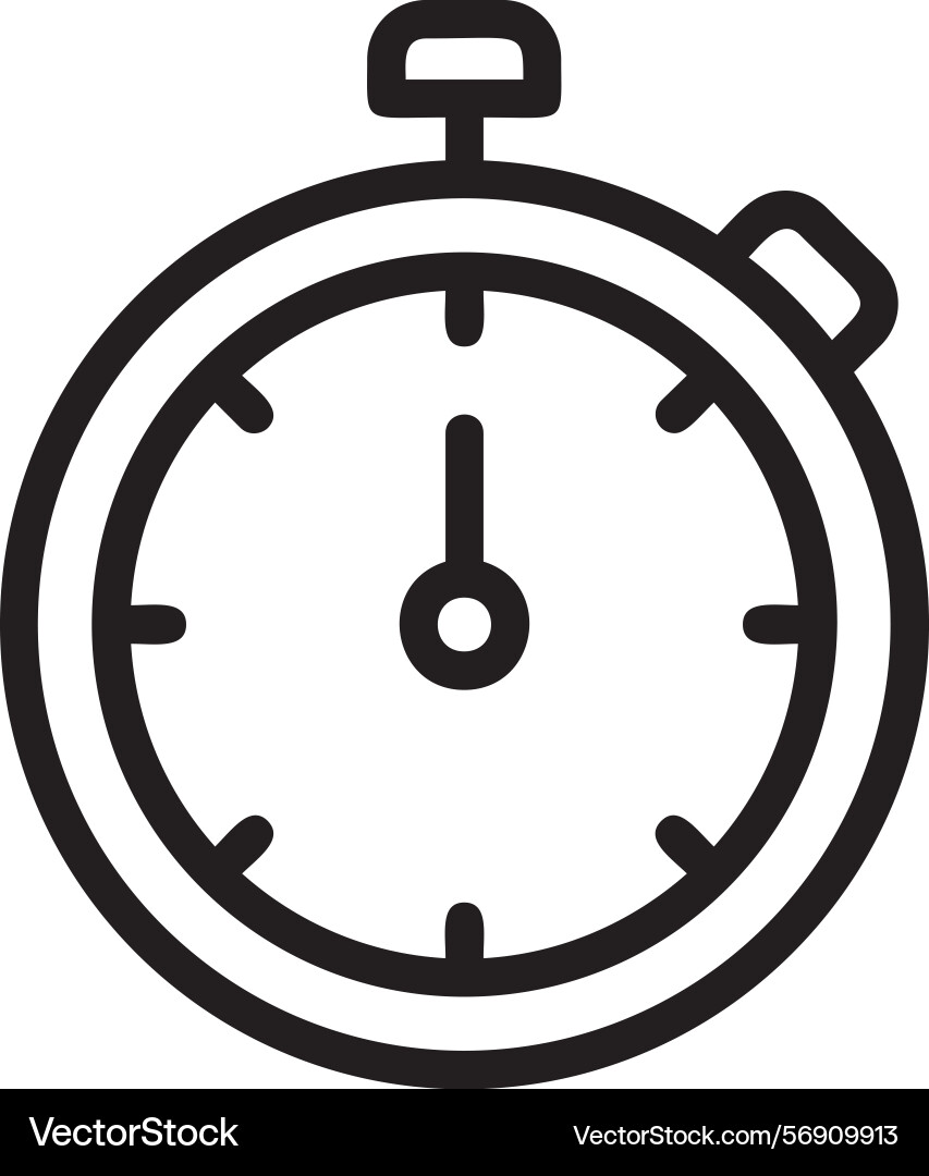 Timer linear style icon design Vector Image