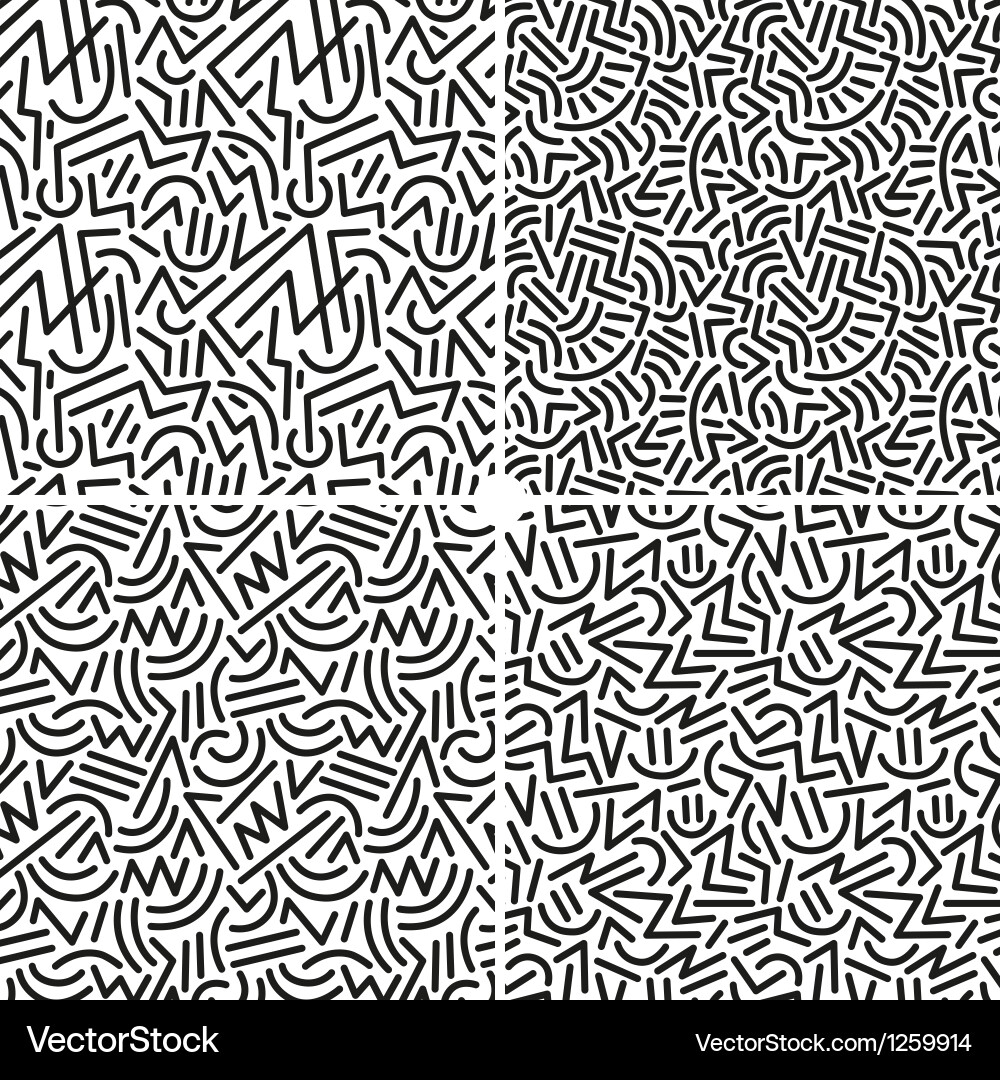 Abstract Geometric Pattern Set vector image