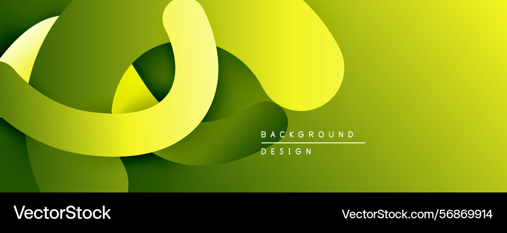 Abstract green layers create dynamic composition Vector Image
