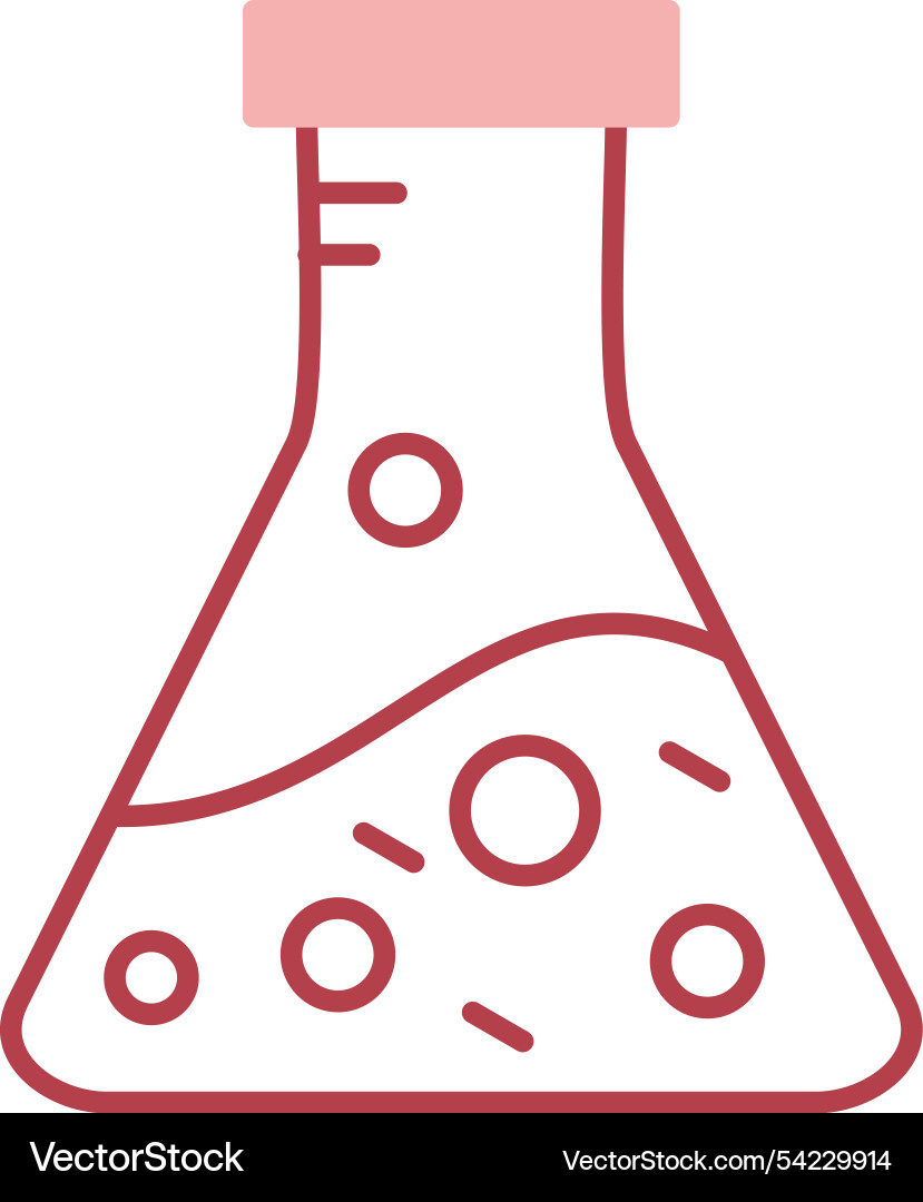 Flask line fill icon vector image