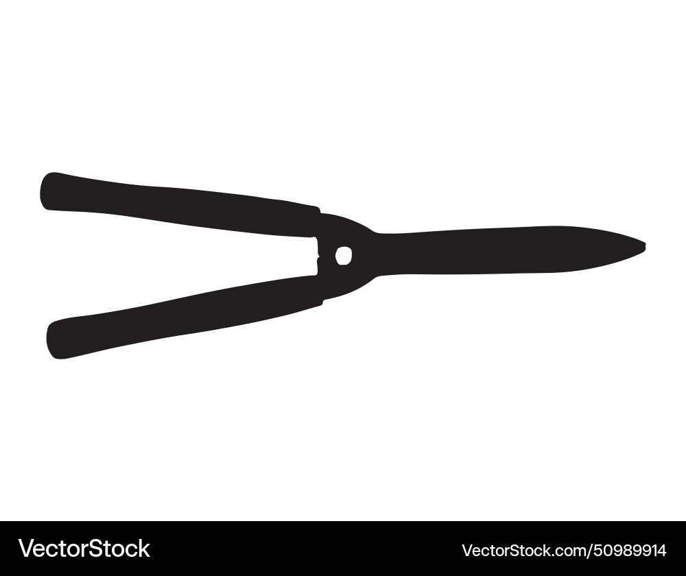 Garden scissor silhouette art Royalty Free Vector Image