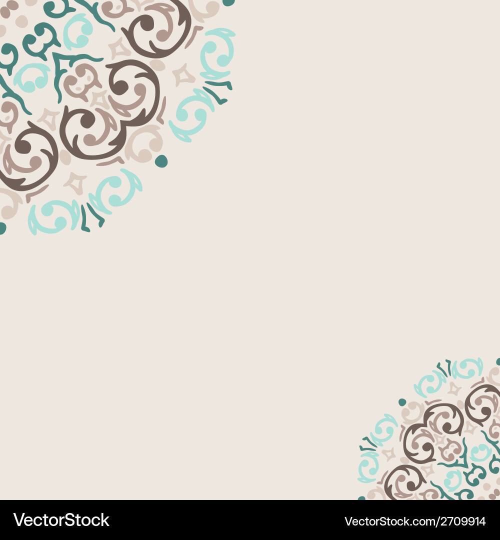 Intricate Turquoise Frame Border Royalty Free Vector Image