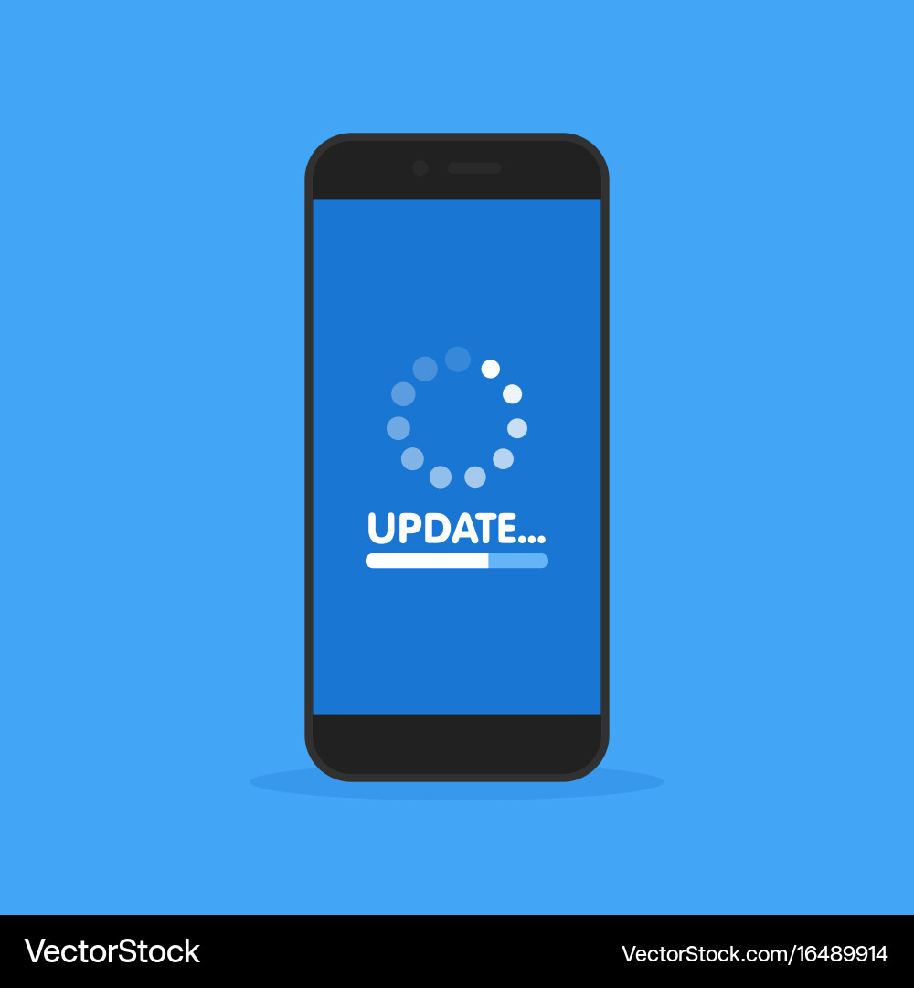 System software update and upgrade concept vector image