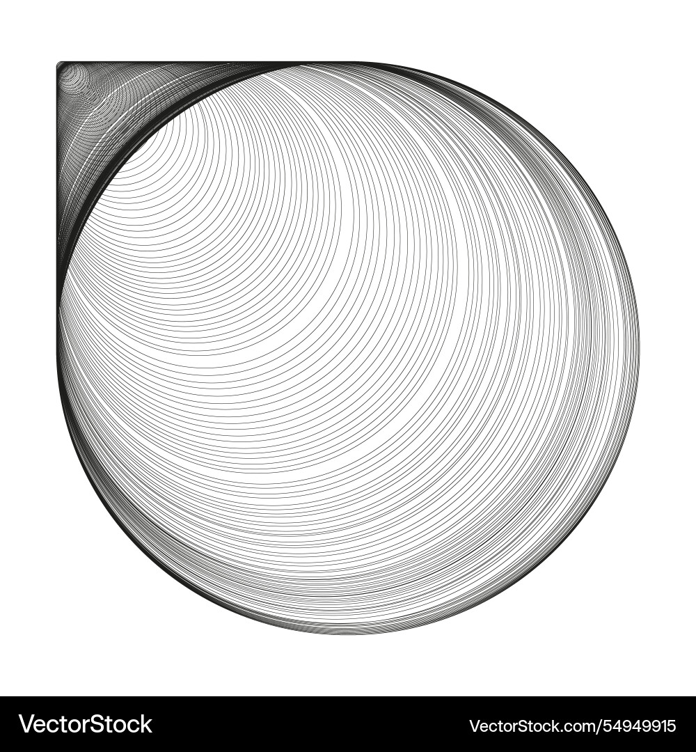 Abstract circular lines minimalist radial pattern Vector Image