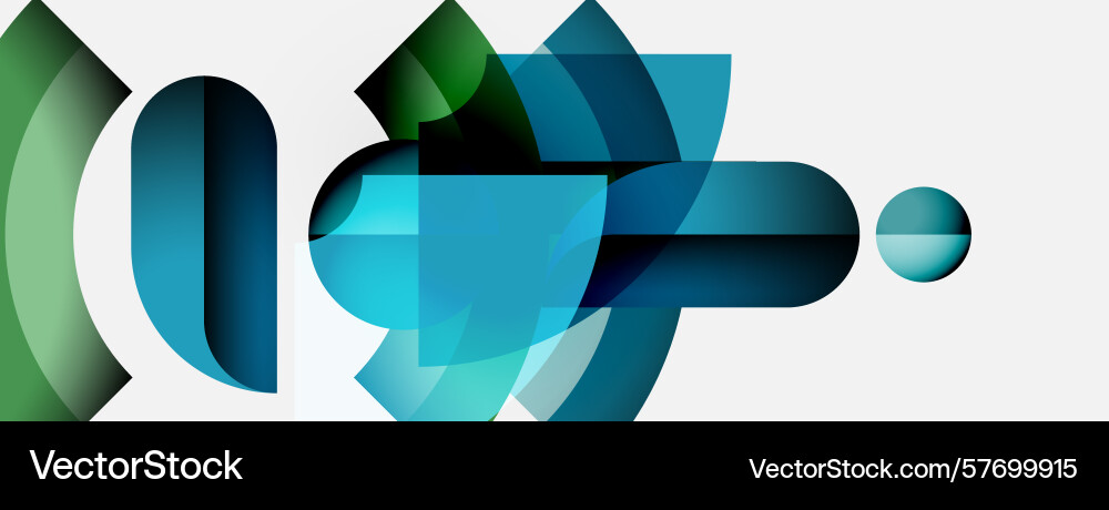 Abstract geometric shapes overlap creating Abstract geometric shapes overlap creating Vector Image