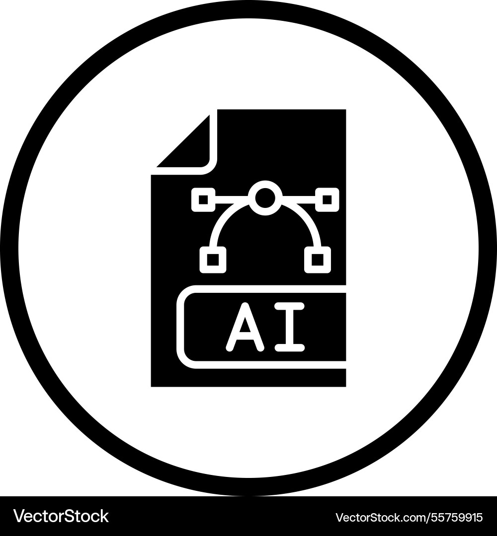 Ai file icon design vector image