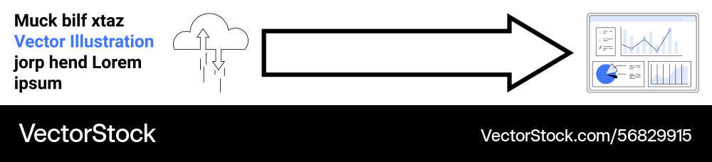 Cloud data transfer representing analysis Cloud data transfer representing analysis Vector Image