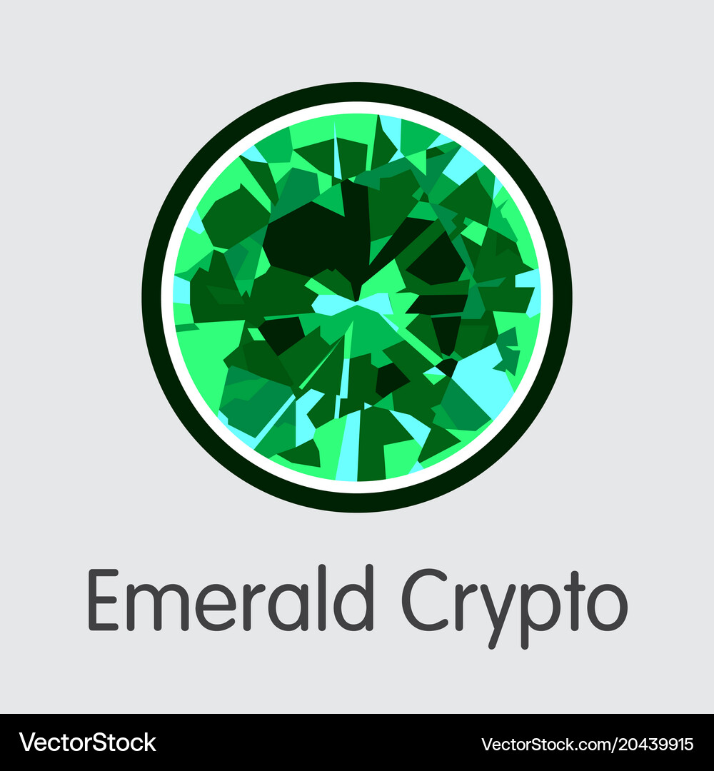 Emerald Crypto Symbol – Royalty-Free Vector | VectorStock