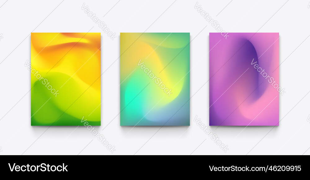 Flow meshing colors abstract backgrounds in set vector image