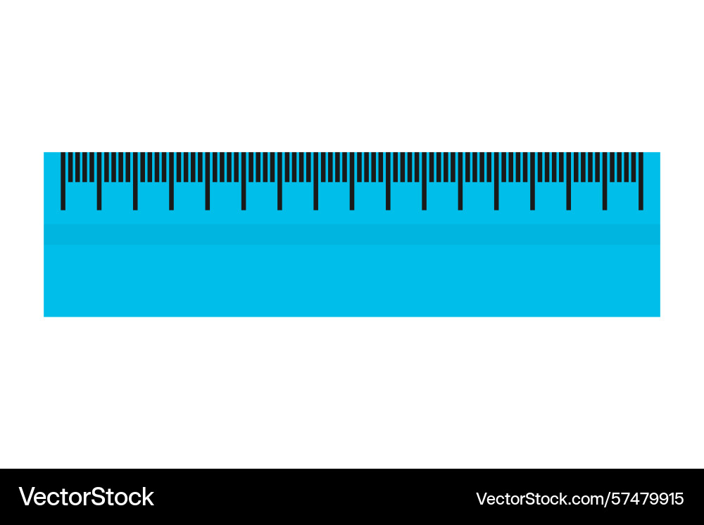 Ruler scale icon measuring tool with blue vector image