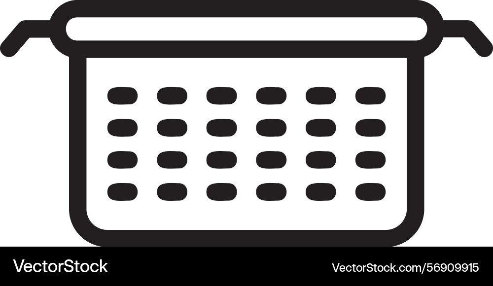 Sieve linear style icon design vector image