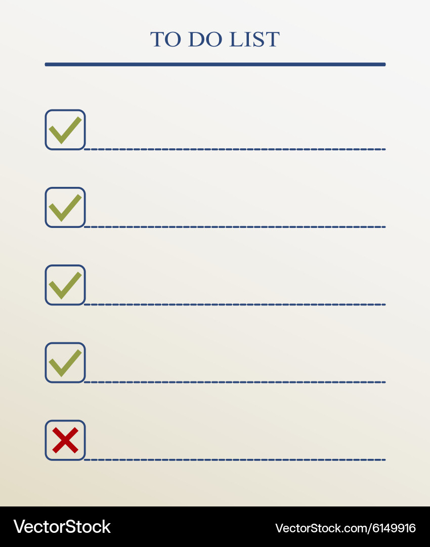 Checklist with Check Marks vector image