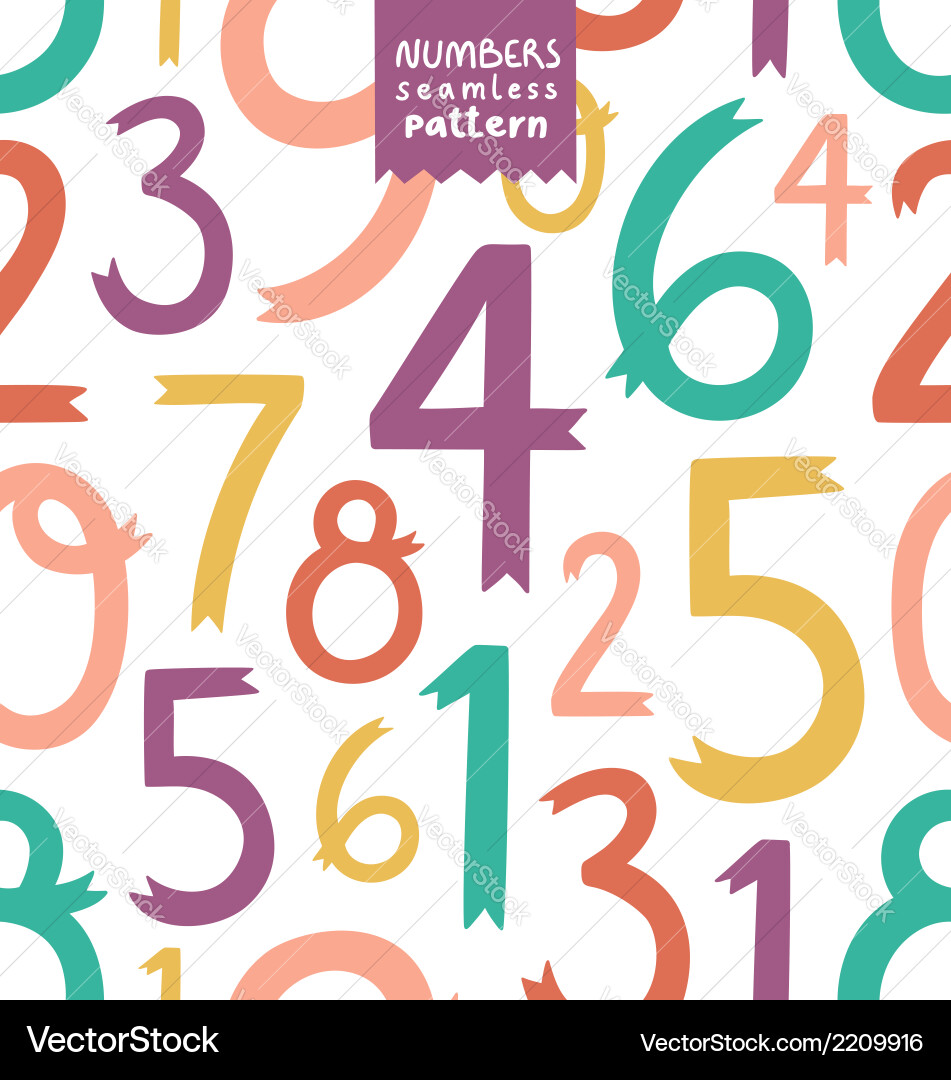 Colorful Number Pattern vector image