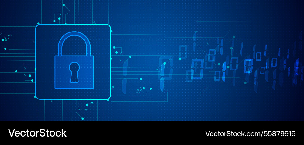 Cyber security abstract technology background Cyber security abstract technology background vector image