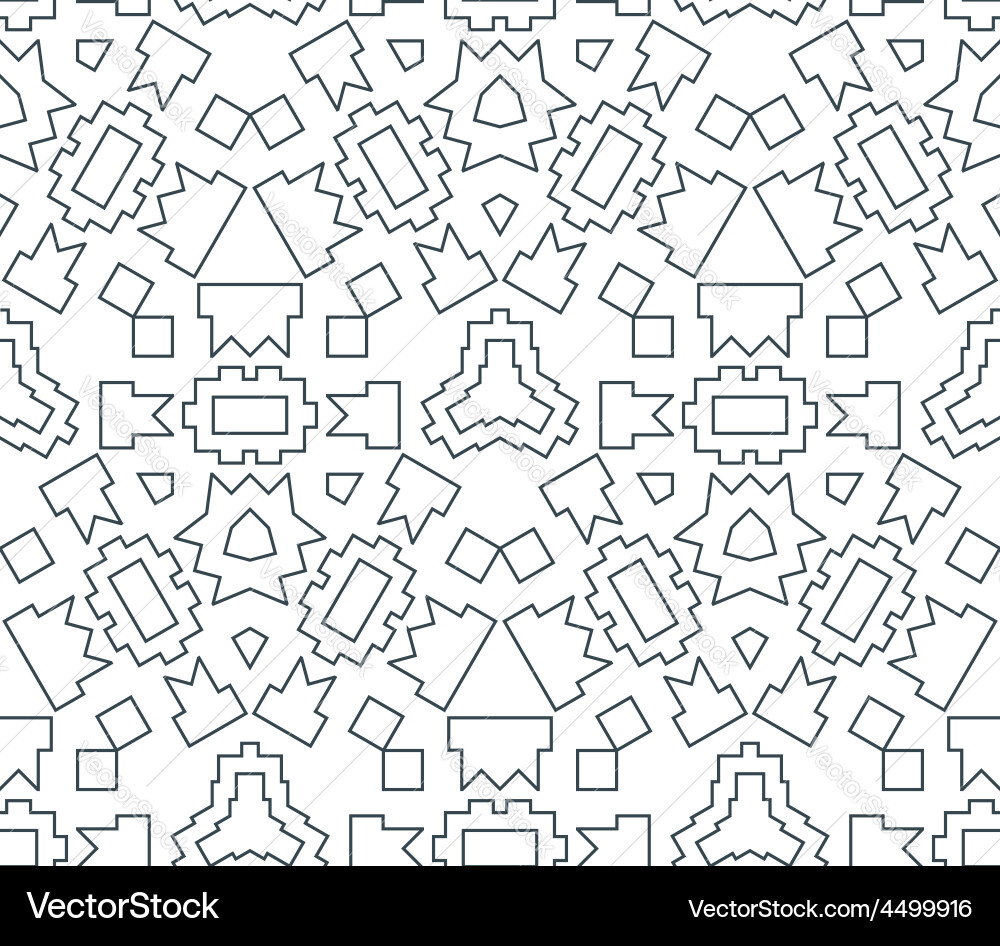Dark monochrome color angular outline abstract vector image
