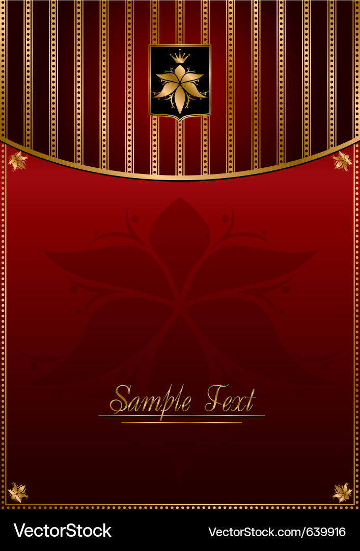 Elegant Red Floral Background Vector Image